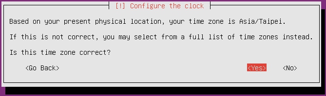 設定時區 Configure the clock