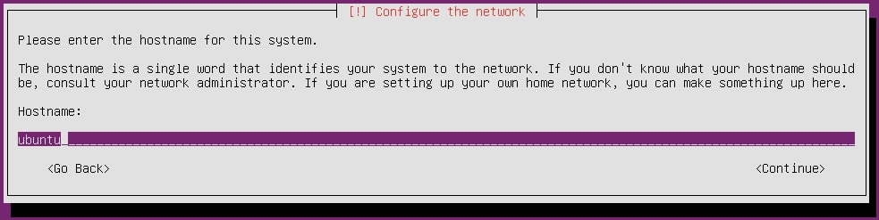 Enter the hostname s