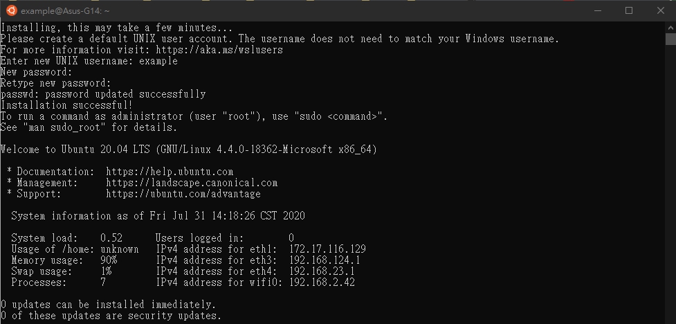Initial and install Linux