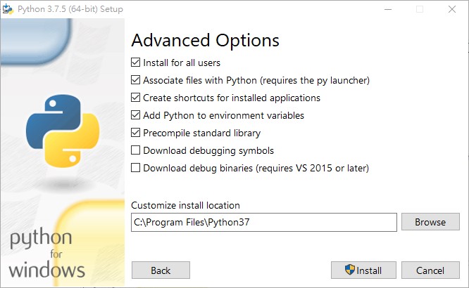 安裝Python 3.7.5
