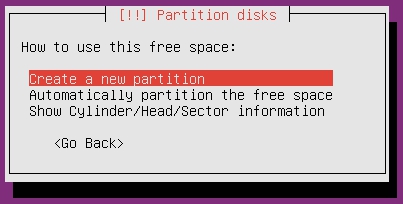 建立新的分割磁碟_Create a new partition