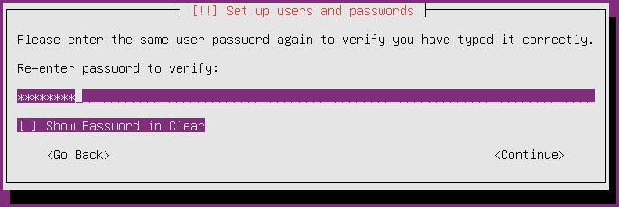 再次輸入密碼 Re-enter password to verify