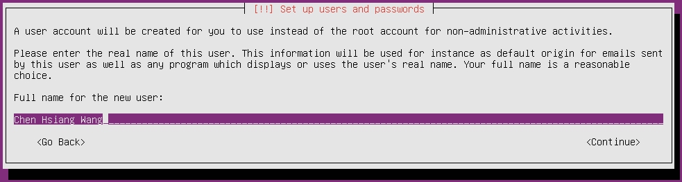 設定使用者全名_Full name for the new user