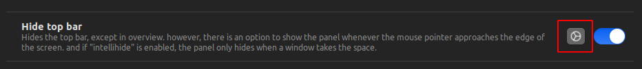 Setting Hide Top Bar