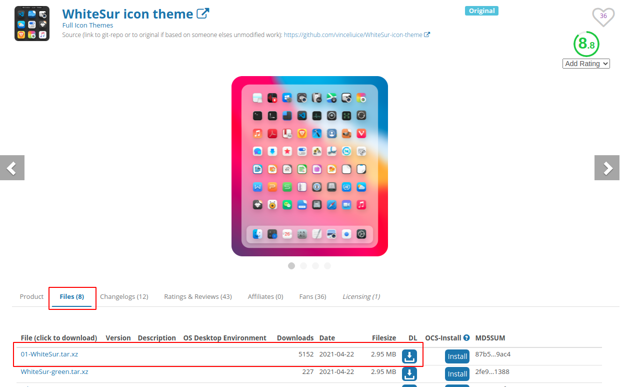 Download WhiteSur Icon